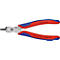 Pince coupante diagonale rouge et bleue, type 78 03 140, avec informations sur max. Cu Ø 2,1, Fe Ø 1,2.