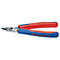 Pince coupante Knipex avec poignées bleues et rouges. Marquages sur les poignées : 78 41 125, Max Cu Ø 1.0, Knipex.