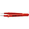 Pince à épiler rouge isolée de Knipex avec pointes en métal et lettrage.