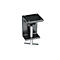 Pince de table pour luminaire LED Waldmann ROCIA, TANEO &amp; TEVISIO, plage de serrage 0-65 mm, acier, noir