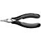 Pince à bec Knipex, noire et grise. "KNIPEX" est écrit sur la poignée. "KNIPEX" est également visible sur la tête de la pince.