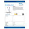 Product data sheet with product information and a diagram of a hand truck.