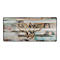 Rechteckige Wonder Woman-Tischmatte mit Collage-Design und goldenem Logo.