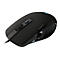 Souris de jeu noire filaire avec molette de défilement et boutons latéraux. Texte : Lexis.