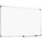 Pizarra blanca 2000 MAULpro, revestida de plástico blanco, marco de aluminio plateado, 600 x 450 mm