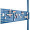 Placa perforada para herramientas, para anchura de mesa 1250 mm, para serie Universal/Profi, azul brillante RAL 5007