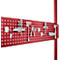 Placa perforada para herramientas, para anchura de mesa 1250 mm, para serie Universal/Profi, rojo rubí RAL 3003