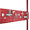 Placa perforada para herramientas, para anchura de mesa 2000 mm, para serie Universal/Profi, rojo rubí RAL 3003
