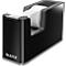 Plakbanddispenser Leitz WOW, ergonomisch, voor plakbandrollen met B 19 mm x L 33 m, incl. plakband, recyclebaar ABS-kunststof, zwart/zwart