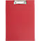 Planchette à pince Maul MAULpoly, format A4 vertical, largeur de pince 8 mm, à suspendre, L 320 x l 230 x H 13 mm, carton/polypropylène, recyclable, rouge