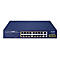 PLANET GSD-2022P - Switch - unmanaged - 16 x 10/100/1000 (PoE+) + 2 x 10/100/1000 + 2 x 1000Base-X SFP - Desktop - PoE+ (185 W)