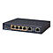 PLANET GSD-604HP - Switch - 4 x 10/100/1000 (PoE+) + 2 x 10/100/1000 (Uplink) - Desktop - PoE+ (55 W)