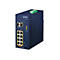 PLANET IGS-1020PTF - Switch - unmanaged - 8 x 10/100/1000 (PoE+) + 2 x Gigabit SFP - an DIN-Schiene montierbar, wandmontierbar - PoE+ (240 W)