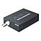 Schwarzes LRP-101CE Extender-Gerät mit BNC-Anschluss, beschriftet mit Planet Long Reach Power over Ethernet.