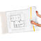 Planschutztasche Eichner, gelber Gleitverschluss, Polyethylen transparent, Format A0
