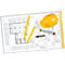 Planschutztasche Eichner, gelber Gleitverschluss, Polyethylen transparent, Format A2