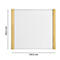 Miroir blanc rectangulaire avec cadre en bois. Dimensions 150,5 mm x 159,5 mm.
