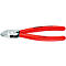 Red side cutter pliers, manufacturer Knipex, inscription 'for Plastic'.