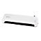 Laminateur blanc avec bord noir. Inscription "GENIE". Voyants lumineux verts et rouges.