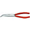 Tang met gebogen punten en rode handvatten. Op het gereedschap staat "KNIPEX".