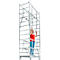Plataforma de trabajo 2ª extensión MONTO ClimTec, altura de trabajo adicional de 2 m, plataforma regulable en altura con trampilla, viga en V, hasta 200 kg/m, aluminio