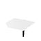 Plateau angulaire système CAD ERGO-T 2.0, avec pied support, L 1200 x P 1200/800 x H 718-898 mm, blanc/anthracite