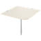 Plateau d'angle 90° avec pied, l. 900 x P 900 mm, coloris érable/alu blanc
