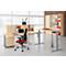 Plateau d'angle modulaire, 90° arrondi, l. 800 x P 800 mm, érable