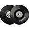 Deux disques de ponçage noirs avec des noyaux gris. On peut lire Klingspor, ST 358, max. 12000 RPM.