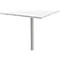 Plateau de chaînage 90° BARI, pied, 1/4 de cercle, l. 800 x P 800 x H 620-820 mm, blanc