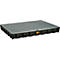 Plateau de protection du sol CEMO 250HD, polyéthylène, capacité de 250 l, caillebotis en acier galvanisé, avec agrément, L 1600 x P 1200 x 180 mm