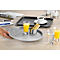 Plateau de service Esmeyer® OHIO, plastique, surface caoutchoutée, empilable, lavable au lave-vaisselle, L 415 x P 305 x H 20 mm, plastique, noir