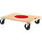 Plateau roulant 100 G1, L 600 x l. 500 mm, Ø roulettes 100 mm, avec poignée, capacité 180 kg