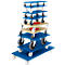 Plateau roulant 75 G1, L 600 x l. 300 mm, Ø roulettes 75 mm, capacité 200 kg