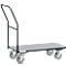 Plateauwagen, met houten platform, L 850 x B 450 mm, tot 250 kg, stalen buizen, grijs