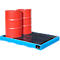 Plateforme de rétention BWP-PE 300 - PE - 300 litres - L 1660 x l. 1260 x H 150 mm - avec caillebotis -bleu