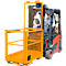 Plateforme élévatrice pour gerbeur type MB-II, pour 2 personnes, jusqu’à 300 kg, L 1040 x l. 1300 x H 2155 mm, jaune-orange RAL 2000
