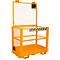 Plateforme élévatrice pour gerbeur type MB-II, pour 2 personnes, jusqu’à 300 kg, L 1040 x l. 1300 x H 2155 mm, jaune-orange RAL 2000