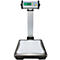 Digital scale showing 0.00 kg. Silver base, white surface, silver stand, and a digital display.