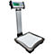 A silver personal scale with digital display. The display shows '0.000'. The scale has a square weighing surface with a white surface.