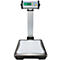 Scale with digital display showing 0.00. It has a silver platform and a gray stand.