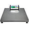 Scale with digital display showing 0.00. The scale consists of a rectangular metal surface with a display.