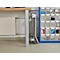 Platformwagen, 90° inklapbare duwbeugel, met rem, tot 150 kg, L 740 x B 480 x H 860 mm, staal, grijs 