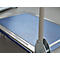 Platformwagen, 90° inklapbare duwbeugel, met rem, tot 150 kg, L 740 x B 480 x H 860 mm, staal, grijs 