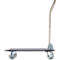 Platformwagen, 90° inklapbare duwbeugel, met rem, tot 150 kg, L 740 x B 480 x H 860 mm, staal, grijs 
