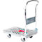 Platformwagen RuXXac Dandy, tot 180 kg, 2 zwenk- en 2 bokwielen, incl. Spannfix rubber, met rem, polypropyleen