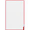 PLAYROOM Tableau blanc PLAYBOARD, acier émaillé e3, blanc, cadre en PET recyclé rouge, l. 750 x H 1180 mm