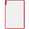 PLAYROOM Tableau blanc PLAYBOARD, acier émaillé e3, blanc, cadre en PET recyclé rouge, l. 750 x H 500 mm