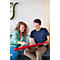 PLAYROOM Tableau blanc PLAYBOARD, acier émaillé e3, blanc, cadre en PET recyclé rouge, l. 750 x H 500 mm