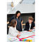 PLAYROOM Tableau blanc PLAYBOARD, acier émaillé e3, blanc, cadre en PET recyclé rouge, l. 750 x H 500 mm